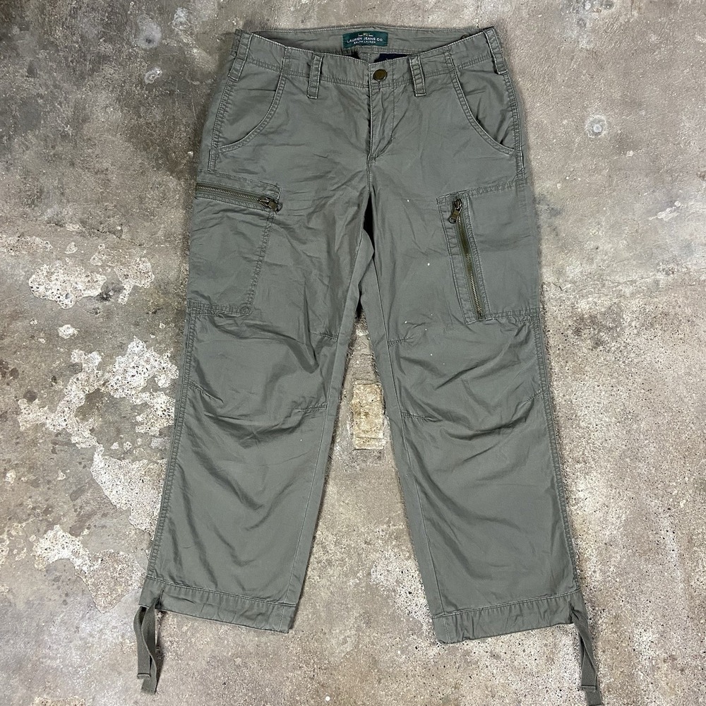 Vintage Y2K Lauren Jeans Co. Ralph Lauren Cargo Pants Women's Size 31x24‎ Olive